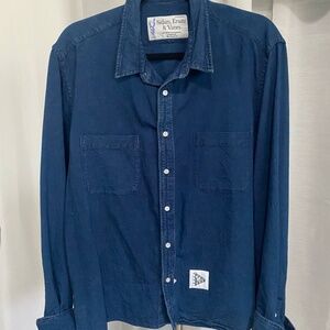 Sidian, Ersatz & Vanes Men's Casual Button Down Denim Style Shirt